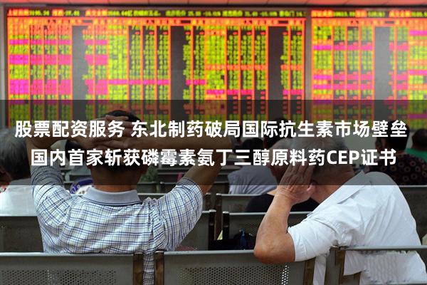 股票配资服务 东北制药破局国际抗生素市场壁垒 国内首家斩获磷霉素氨丁三醇原料药CEP证书
